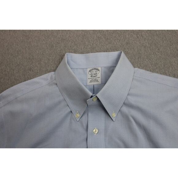 Brooks Brothers Shirt Mens 17.5 - 33 Blue Long Sleeve Button-Down Dress - Picture 1 of 7